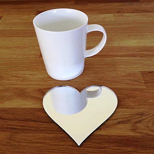 Super Cool Creations Coasters - Heart Shaped - Mirrored - 8 Set