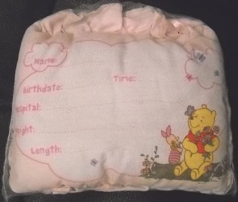 winnie the pooh birth announcement pillow