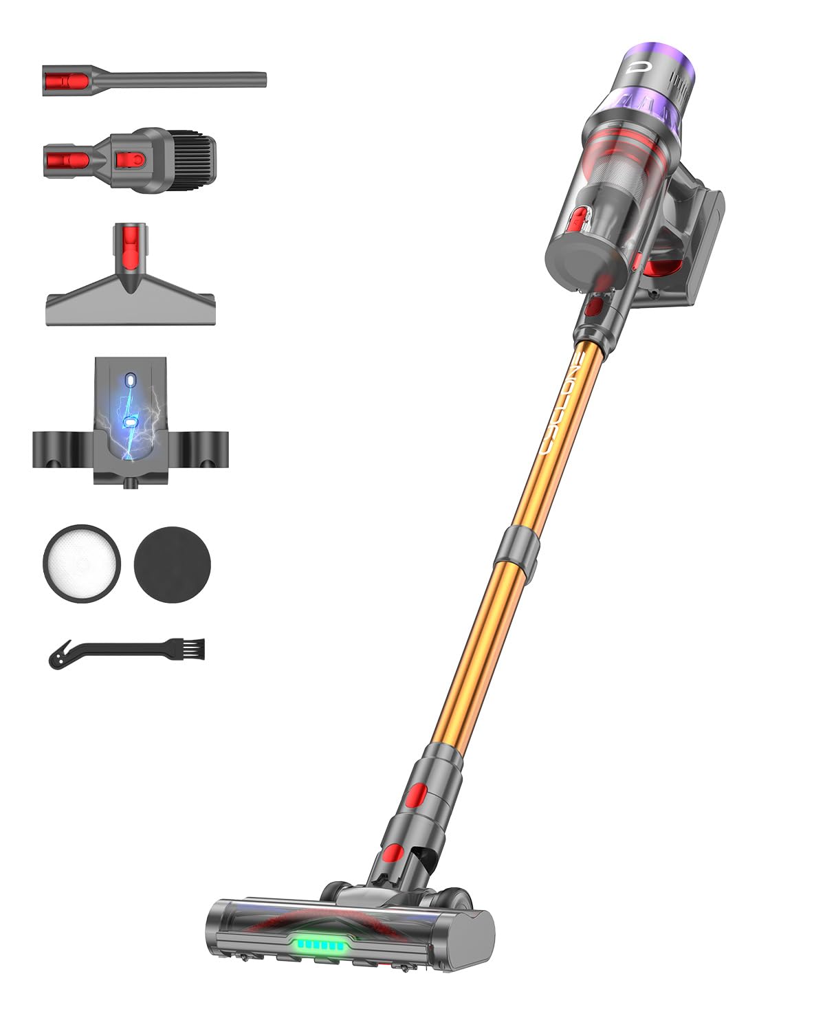 Photo 1 of Dsoope YU7 Max Cordless Vacuum Cleaner 600W 70Min 55kPa Powerful Suction Stick Vacuum, Anti-Tangle, Touch Screen, Self-Standing Lightweight Wireless Vac for Home Pet Hair Carpet Hard Floors