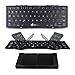 EC Technology Foldable Bluetooth Keyboard, Ultra Slim Portable Wireless Keyboard with Pocket-size, Ergonomic Design, for IOS/Android/Windows - Black