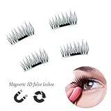 Urbun MAGNETIC False Eyelashes - Luxurious 3D Natural Mink Eye lashes, No Glue Required & Reusable, Volume Cross Black Makeup Fake Eyelash