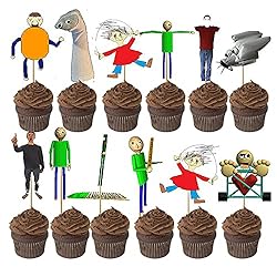 COMBO 24PC BALDI'S BASIC CLASSIC CUPCAKE TOPPER
