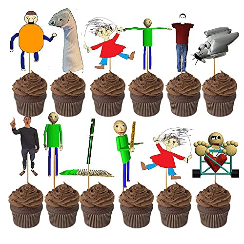 COMBO 24PC BALDI'S BASIC CLASSIC CUPCAKE TOPPER