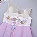KABETY Baby Girl Unicorn Costume Pageant Flower Princess Party Dress with Headband (110cm, Pink)