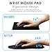 2 Pack Ergonomic Mouse pad with Wrist Support - GIM Black Silicone Gel Wrist Support Mouse Pad Mat for Laptop Desktop - Non-slip Rubber Base