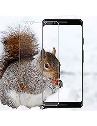 UniqueMe - Juego de 3 protectores de pantalla compatibles con Google Pixel 3, marco de alineación de fácil instalación, cristal templado HD transparente, antiarañazos, garantía de por vida
