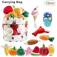 NocciolaÂ  12 Pack Dog Squeaky Toys Cute Plush Toys for Small Medium Dog Pets |Squeaky Toys| Plush Games | Chewing Toys | Carry Bag.