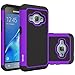 J1 2016 Case, Galaxy Amp 2 Case, Galaxy Express 3 Case, OEAGO [Shockproof] [Impact Protection] Hybrid Dual Layer Defender Protective Case Cover for Samsung Galaxy Amp 2 / J1 2016 / Express 3 - Purple