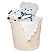 INDRESSME Large Cotton Rope Storage Basket - Woven Toys Basket in Baby Room, Nursery Storage Hamper, Baby Laundry Bins Warm Beige Blanket Basket with Handles for Diaper Home Decor 16.0