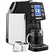 Gourmia GCM5100 One Touch Multi Capsule Coffee & Espresso Machine - Single Serve - Compatible with K-Cup Pods & Nespresso - Adjustable Brew Temperature & Size - Digital Display - 1450W - White
