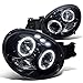 Spec-D Tuning LHP-WRX02G-TM Subaru Impreza Wrx Dual Halo Led Glossy Black Projector Headlights