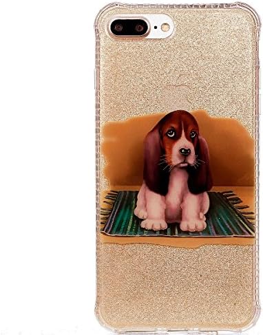 iPhone 7 Plus Case, iPhone 8 Plus Case, Wandeneng Hybrid Fancy Colorful Pattern Hard Soft Silicone Bumper Case Fit for iPhone 7 Plus (2016)/iPhone 8 Plus (2017) (Dog)