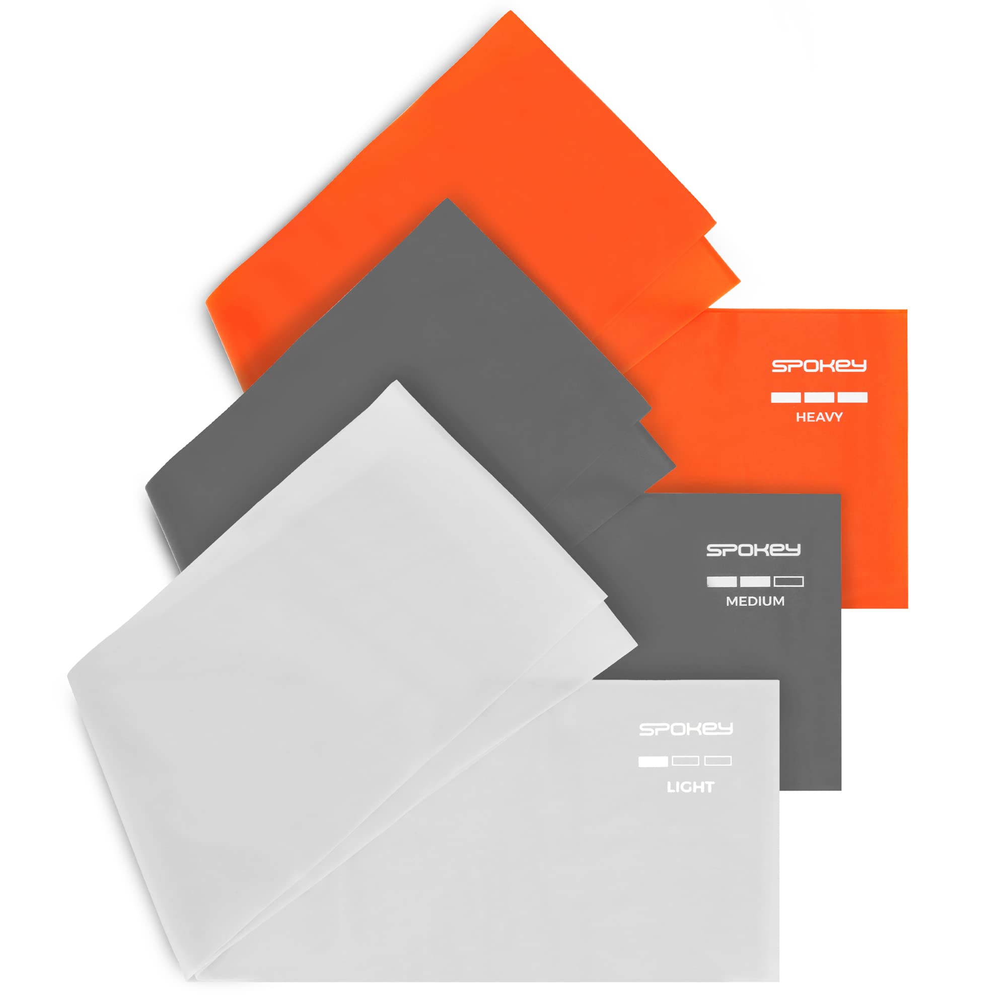 Spokey Ribbon II Fitness Bands 3-Piece Set 225 x 15 cm, Strengths, for Strength Training, Gymnastics and Warm-Up