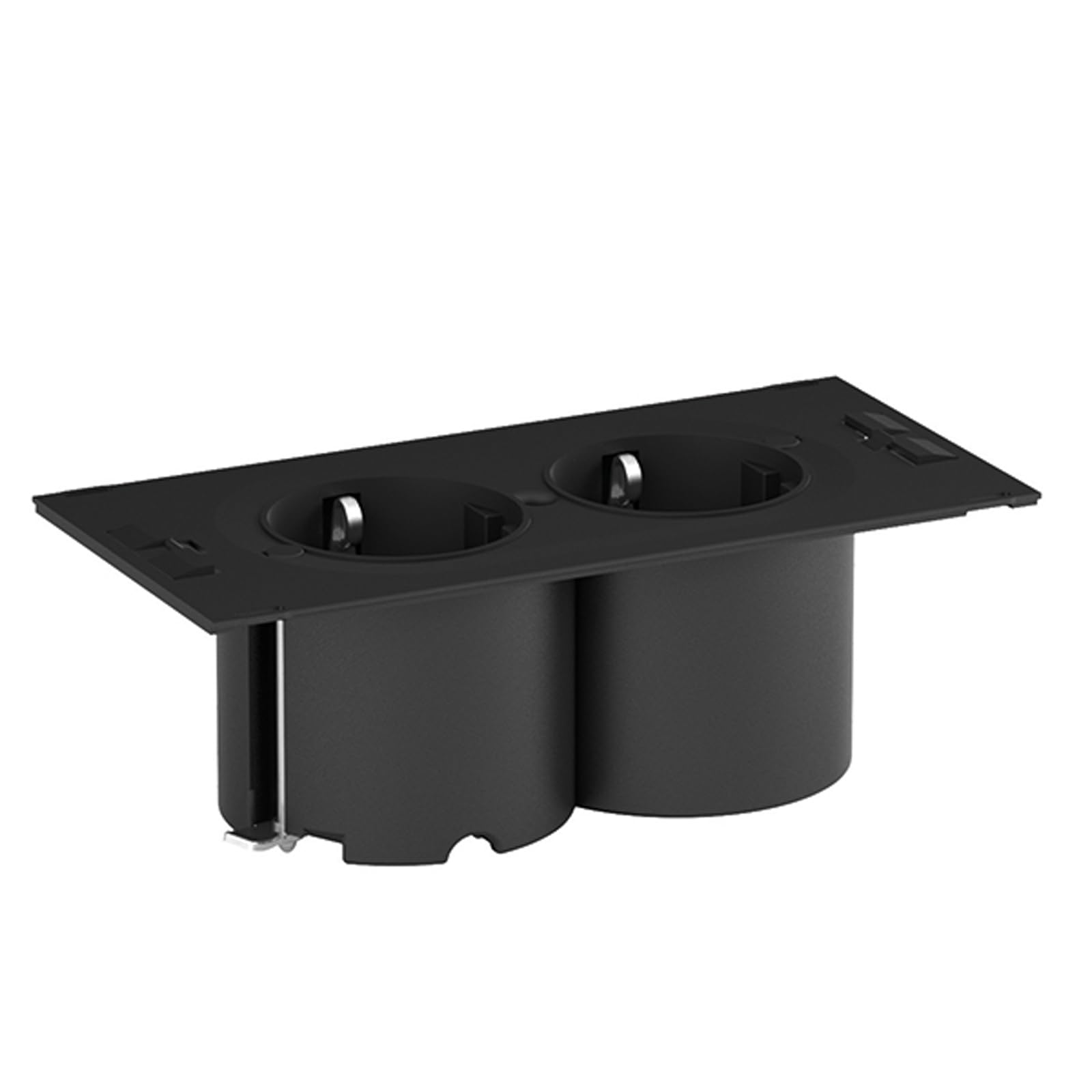 Bachmann 929,000 DUE socket unit, 2 x Schuko (without lid), 9 x 20 x 13 cm