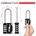 SALEM MASTER 4 Digit Outdoor Combination Locks 2.2 Inch Long Shackle Combination Gate Locks, Padlock for Gym Locker, Hasp Cabinet, Fence, Toolbox (Black-2 Pack)