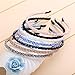 AWAYTR Girls/Women Ribbon or Jewelry Crystal Pearl Headbands (7Pcs Set Girls/Women Flower Pattern Crystal Sparkle Headbands)