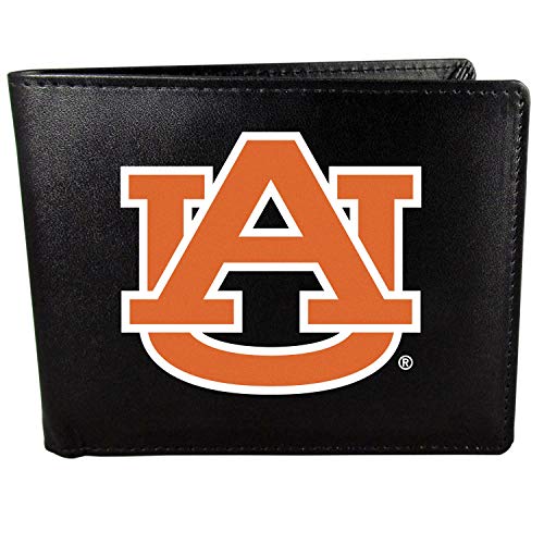 NCAA Auburn Tigers Unisex Siskiyou SportsLeather Bi-fold Wallet, Large Logo, Bl…