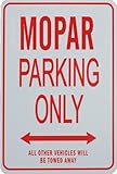 MOPAR PARKING ONLY - Novelty Miniature Parking Signs - Ideal gift for the Motoring enthusiast