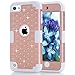 iPod Touch 5 Case, iPod Touch 6 Case, Anna Shop Diamond design 3in1 Combo Hard Shell Soft Silicone Plastic Hybrid Shockproof&Drop Resistance Protective Anti-slip Cover for Apple iPod Touch 5 6