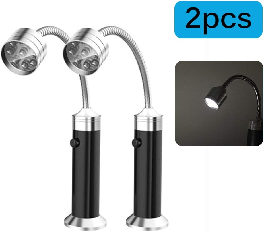 Amecty 2 Pack Barbecue Grill Light, 360 Degree Adjustable Magnetic Base Flexible BBQ Light, Weather Resistant Outdoor Grill Lights, BBQ Accessories Tools Set