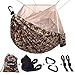 Sunyear Camping Hammock, Portable Single & Double Hammock with Net, 2 Person Hammock Tent with 2 * 10ft Straps, Best for Outdoor Hiking Survival Travel