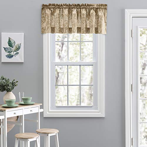 Lexington Leaf 58" x 15" Tailored Valance, Tan
