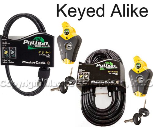 Master Lock - Python Adjustable Cable Locks 1-6ft 1-30ft
