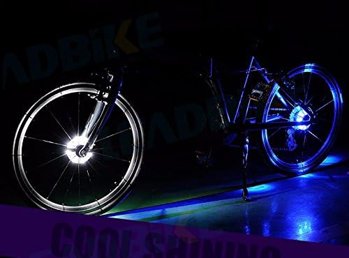SWman Bike Bicycle Spoke Lights- 8 LED Waterproof Bike Taillight LED Hubs Lights -Wire Tyre LED Firefly Flash Light Lamp with Battery Bicycle Accessories for MTB,Warning,Safety Cycling (White)