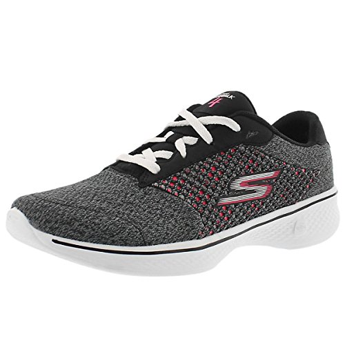 Skechers Performance Women's Go Walk 4 Exceed Walking Shoe, Black/Hot Pink, 11 M US