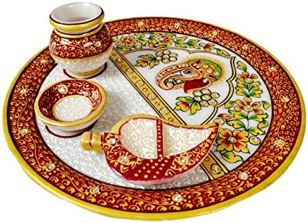 KAUSHALAM Marble Pooja Thali