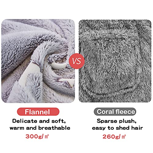 Throw Blanket Glow in The Dark Galaxy Stars Bed Blankets Lightweight Flannel Fleece Blanket for Boys Girls Luminous Blanket for Bed Couch Crib Stroller Ideal Gift Choice for Kids 50 x 60 Inches - Grey