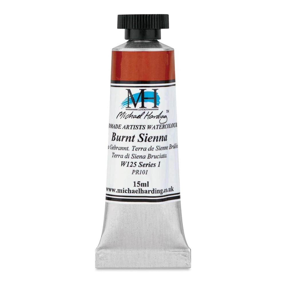 Michael Harding Professional Watercolors - 15ml Tubes (Burnt Sienna)