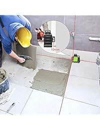 Huepar   Nivel láser 3D autonivelante 3 x 360 rojo línea cruzada 9.8 ft 3 plano nivelación y alineación láser herramienta   2 360 ° vertical y una línea horizontal 360 °   Base pivotante magnética GF360R