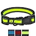 Night Reflective Nylon Dog Collar 3 Colorway (Medium, Black/Lime)