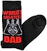 Hyp Star Wars Darth Vader World's Greatest Dad Men's Crew Socks Size 6-12 Black