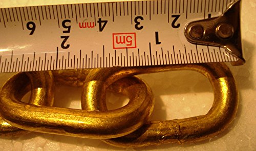 BRASS BLESSING : 4 feet SOLID BRASS CHAIN - 0 Gauge - 8 mm - Heavy Duty (5199) - Thumbnail 4