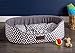 Bone Dry Lattice/Stars & Stripes Design Pet Bed, Oval Small - 22 x 17 x 7, Lattice Gray