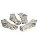 Ballston Unisex Lightweight All Season 80% Merino Wool Quarter Crew Hiking Socks - 4 Pairs (Lunar Gray, X-Large)