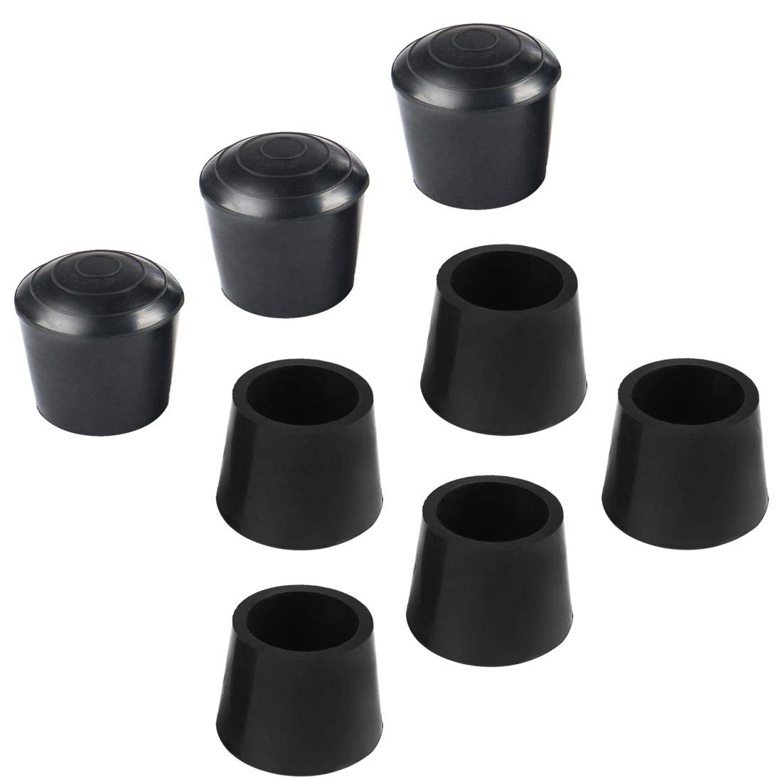 sourcing map 8pcs Chair Leg Tips Caps 22mm 7/8 Inch Anti Slip Rubber Furniture Table Feet Cover Floor Protector Reduce Noise Prevent Scratches