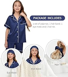 ALHAVONE Kids Girl Pajama Set with Headband