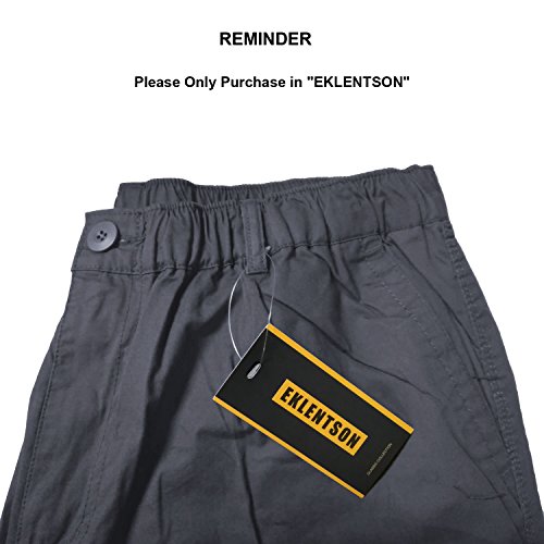 EKLENTSON Men's Capri Shorts Below Knee Shorts Loose Fit Army Outdoor Camping Summer Shorts Purplish Gray