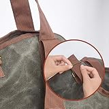 Namvo Waxed Canvas Log Tote Bag Firewood Carrier Holder Indoor Fireplace Hearth view 5