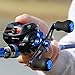 Sougayilang Baitcasting Fishing Reel 7.0:1 Gear - Low Profile Carbon Fiber Drag 9+1 Bearing Dual Magnetic Brakes Fishing Reels