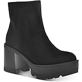Wild Pair Womens Margoee Zipper Faux Suede Ankle Boots Black 10 Medium (B,M)