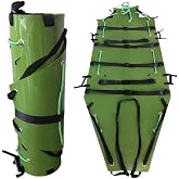 EVA Roll-Up Rescue Stretcher &ndash; Lightweight Foldable Stretcher with Multiple Handles and Straps for Aerial and Ground Evacuation (Green)