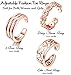 LOLIAS 6Pcs Open Toe Rings for Women Adjustable Toe Band Ring Set Gifts Summer Beach Foot Jewelry,Rose Gold
