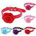 haoricu Dog Collars, Puppy Hot Cute Small Pet Collar Cat Bell Collar for Dogs Adjustable PU Leather (Pink, Small)
