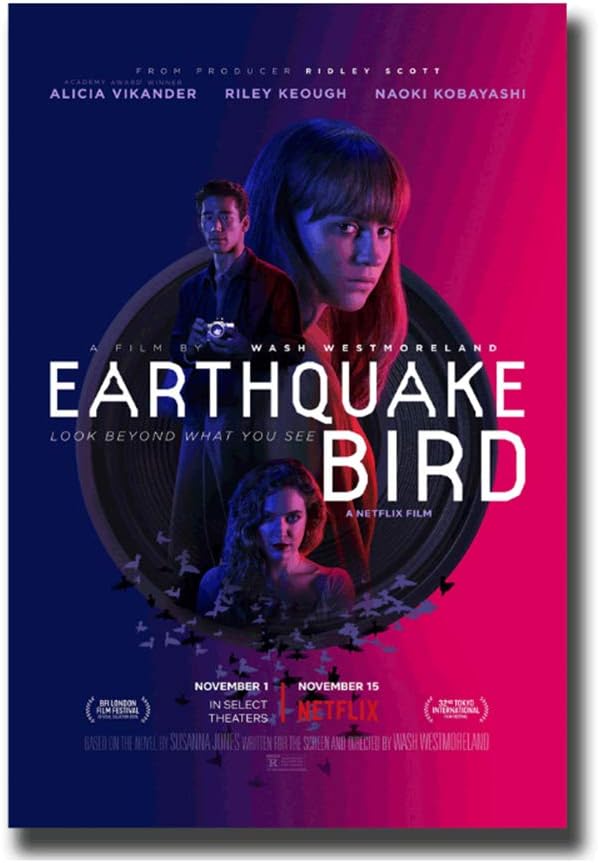 leomuzi Earthquake Bird Movie tv Poster Art Wall Fabric Print Modern Painting Picture Home Decor -50x75cm No Frame