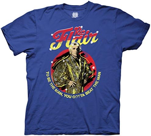 Haunted Flower WWE RIC Flair to Be The Man You Gotta Beat The Man Mens Blue T-Shirt