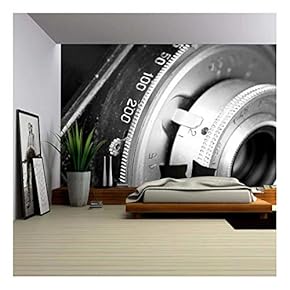 Closeup of Old Retro Cmena Film Camera Lens - Removable Wall Mural | Self-Adhesive Large Wallpaper - 66x96 inches